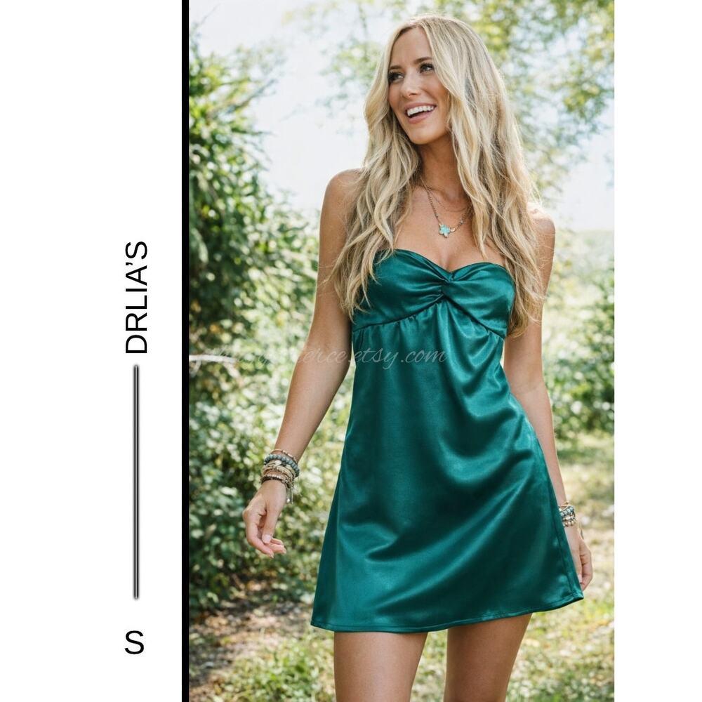 MSRP: $54 ✨Delia’s Strapless Mini Dress – Size Small | Silky Satin Party Dress ✨